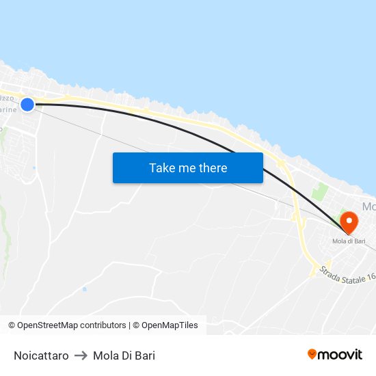 Noicattaro to Mola Di Bari map