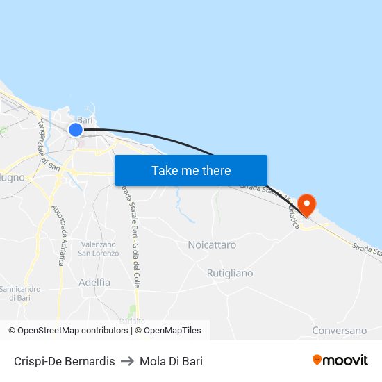 Crispi-De Bernardis to Mola Di Bari map
