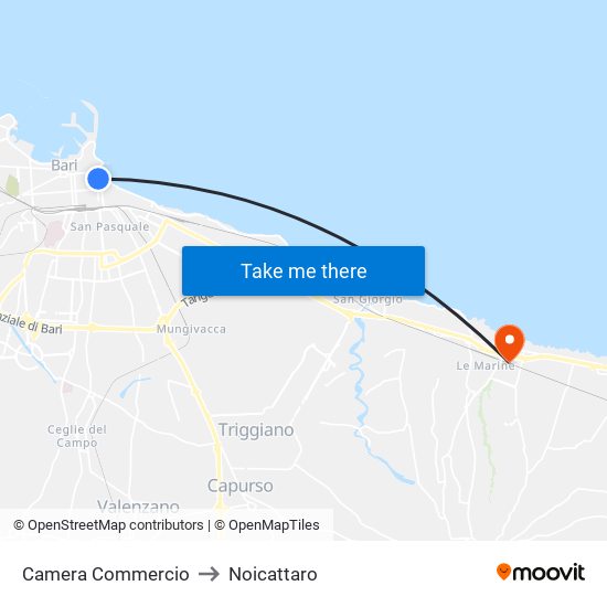 Camera Commercio to Noicattaro map