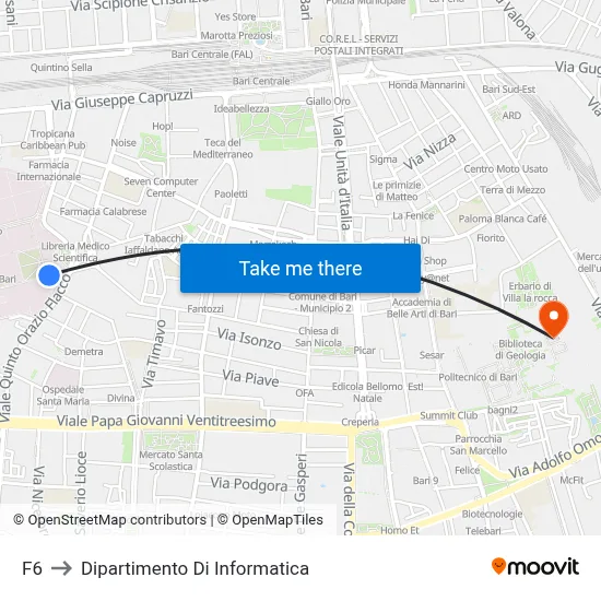 F6 to Computer Science Department map