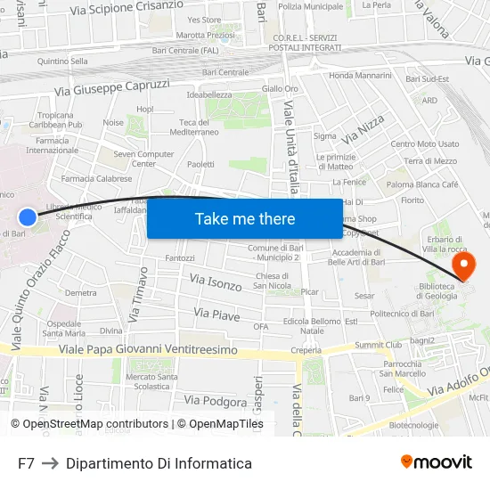 F7 to Computer Science Department map