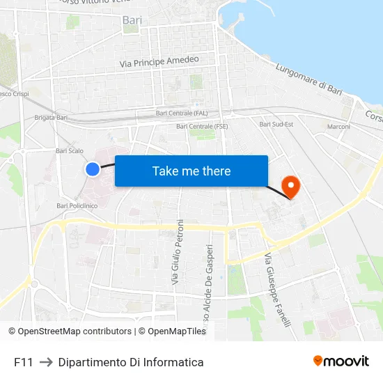 F11 to Computer Science Department map