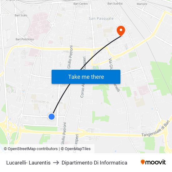 Lucarelli- Laurentis to Dipartimento Di Informatica map