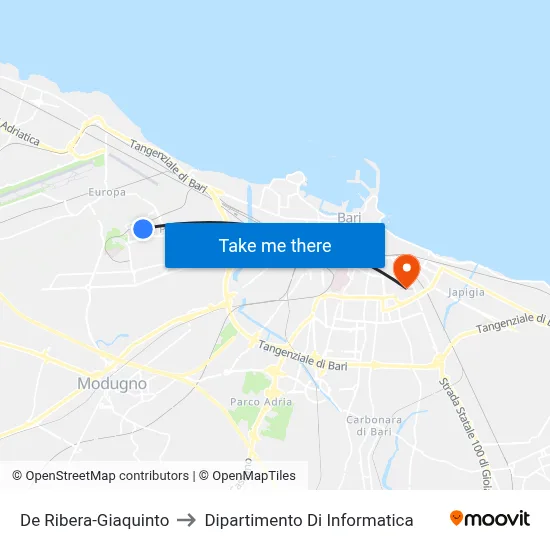 De Ribera-Giaquinto to Computer Science Department map