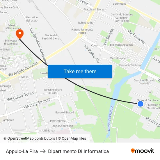 Appulo-La Pira to Computer Science Department map