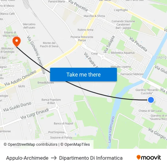 Appulo-Archimede to Computer Science Department map