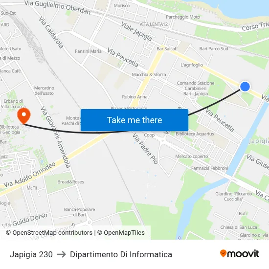Japigia 230 to Computer Science Department map