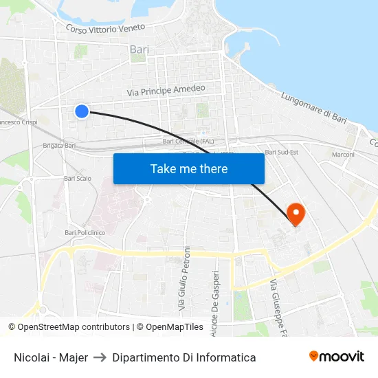 Nicolai - Majer to Computer Science Department map