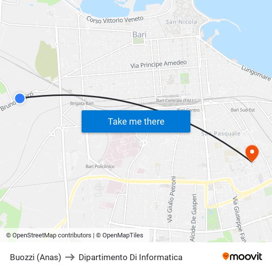 Buozzi (Anas) to Dipartimento Di Informatica map