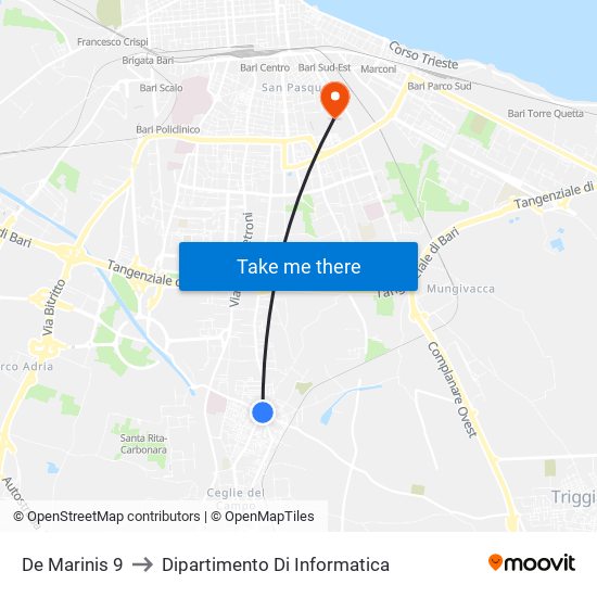 De Marinis 9 to Dipartimento Di Informatica map