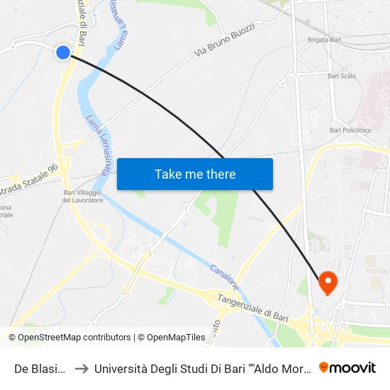 De Blasio (Barimax) to Università Degli Studi Di Bari ""Aldo Moro"" - Facoltà Di Economia E Commercio map