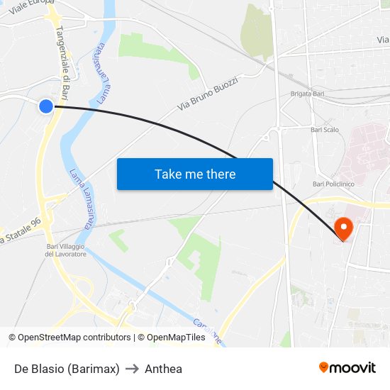 De Blasio (Barimax) to Anthea map