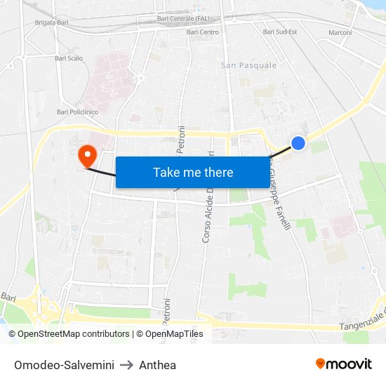 Omodeo-Salvemini to Anthea map