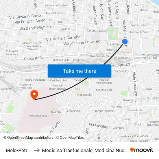 Melo-Petroni to Medicina Trasfusionale, Medicina Nucleare map