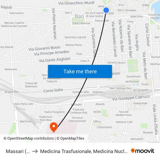 Massari (B) to Medicina Trasfusionale, Medicina Nucleare map