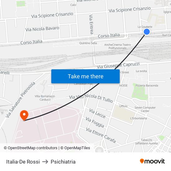 Italia-De Rossi to Psichiatria map