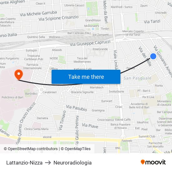 Lattanzio-Nizza to Neuroradiologia map
