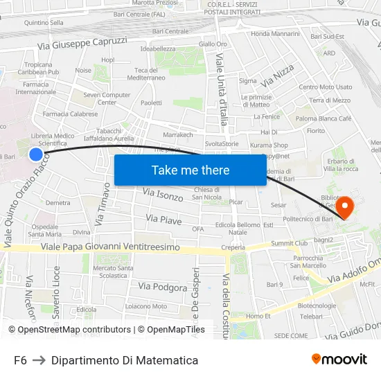 F6 to Mathematics Department map