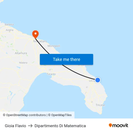 Flavio Gioia to Mathematics Department map