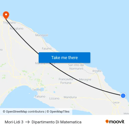 Mori-Lidi 3 to Mathematics Department map