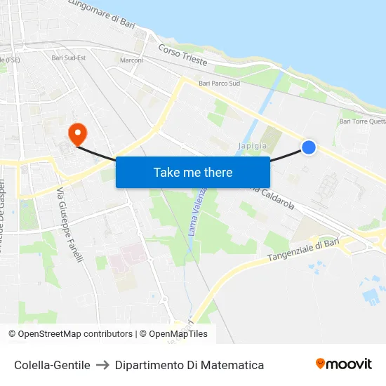 Colella-Gentile to Mathematics Department map