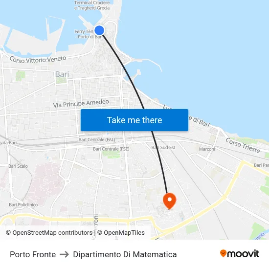 Front Port to Mathematics Department map