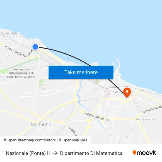 National Bridge II to Department of Mathematics map