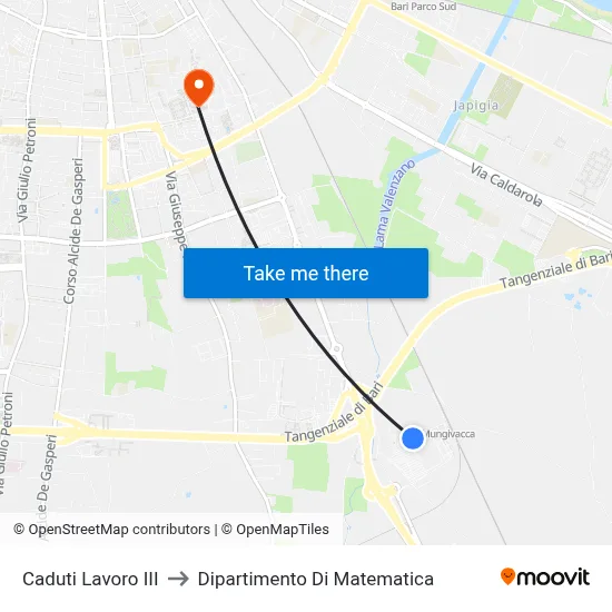 Workers Memorial III to Mathematics Department map