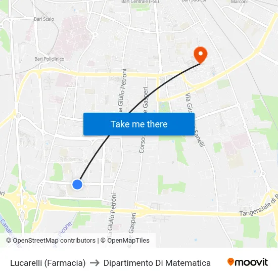 Lucarelli (Pharmacy) to Mathematics Department map