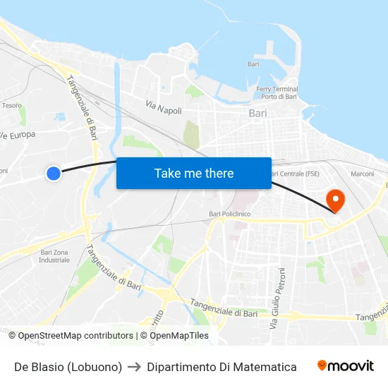 De Blasio (Lobuono) to Mathematics Department map