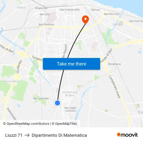 Liuzzi 71 to Mathematics Department map