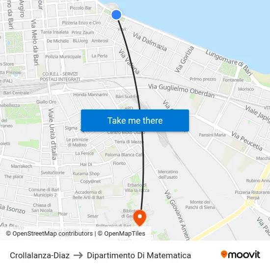 Crollalanza-Diaz to Mathematics Department map