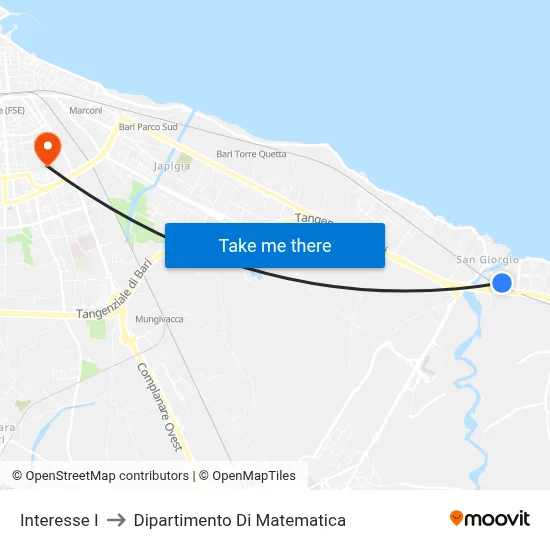 Interest I to Mathematics Department map