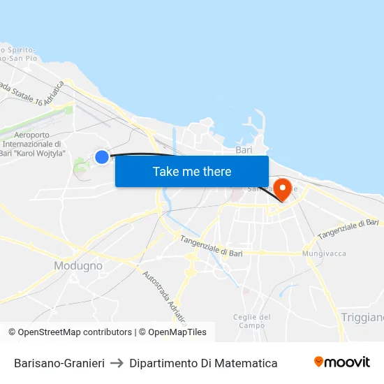 Barisano-Granieri to Department of Mathematics map