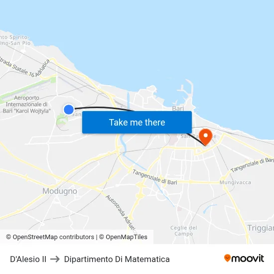 D'Alesio II to Department of Mathematics map