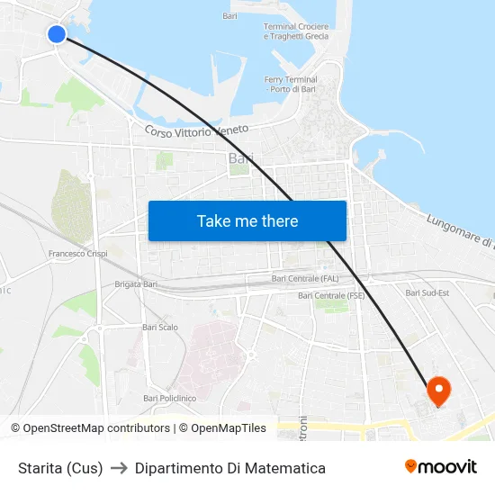 Starita (CUS) to Mathematics Department map