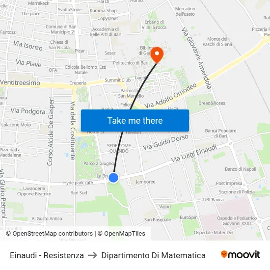 Einaudi - Resistance to Mathematics Department map