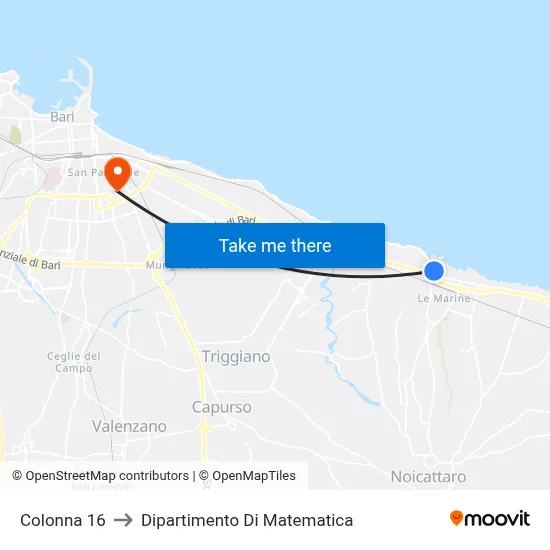 Column 16 to Department of Mathematics map
