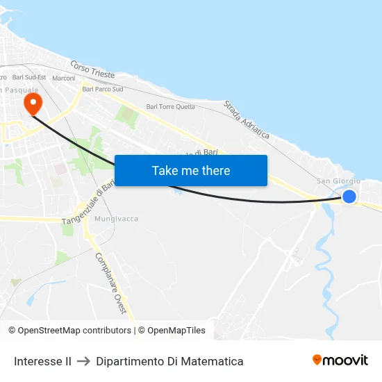 Interesse II to Department of Mathematics map