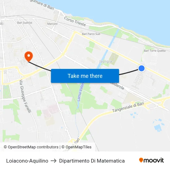 Loiacono-Aquilino to Mathematics Department map