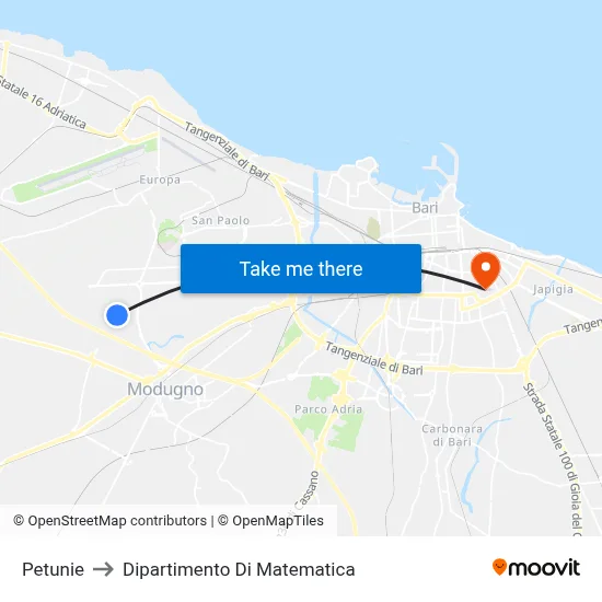 Petunias to Mathematics Department map