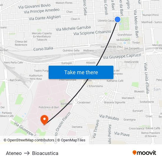 Ateneo to Bioacustica map