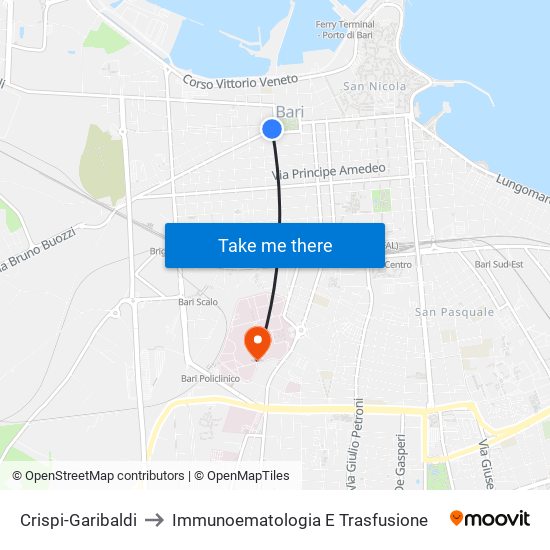 Crispi-Garibaldi to Immunoematologia E Trasfusione map