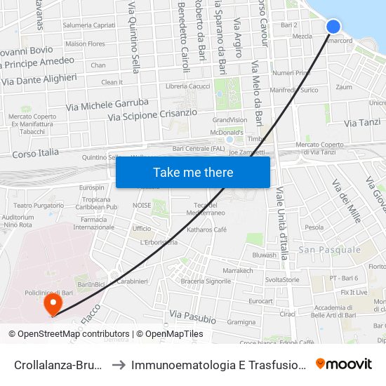 Crollalanza-Bruno to Immunoematologia E Trasfusione map