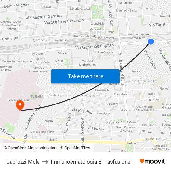 Capruzzi-Mola to Immunoematologia E Trasfusione map