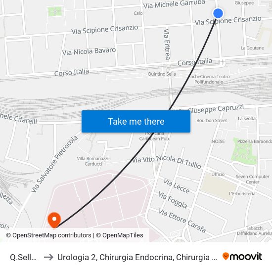 Q.Sella-Crisanzio to Urologia 2, Chirurgia Endocrina, Chirurgia Plastica, Chirurgia Toragica, Medicina Dello Sport map