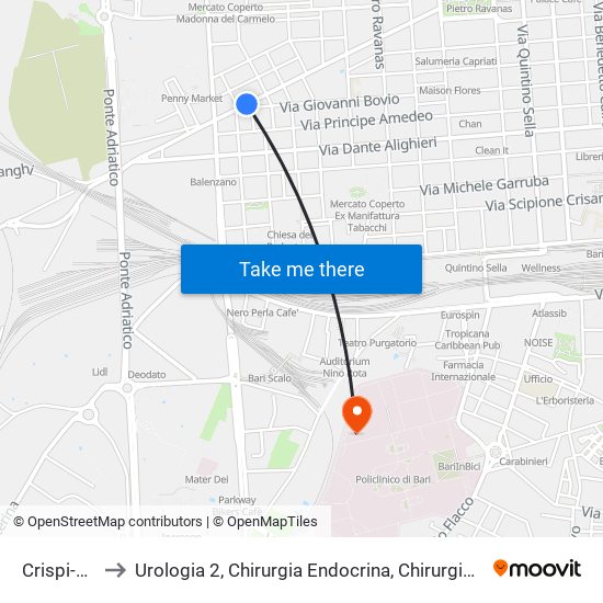 Crispi-De Bernardis to Urologia 2, Chirurgia Endocrina, Chirurgia Plastica, Chirurgia Toragica, Medicina Dello Sport map