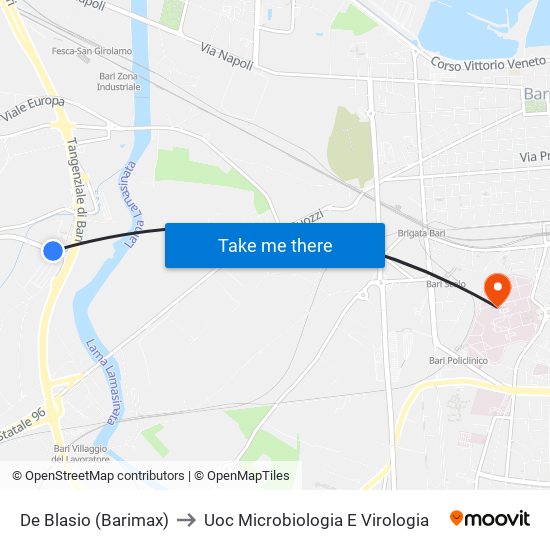 De Blasio (Barimax) to Uoc Microbiologia E Virologia map