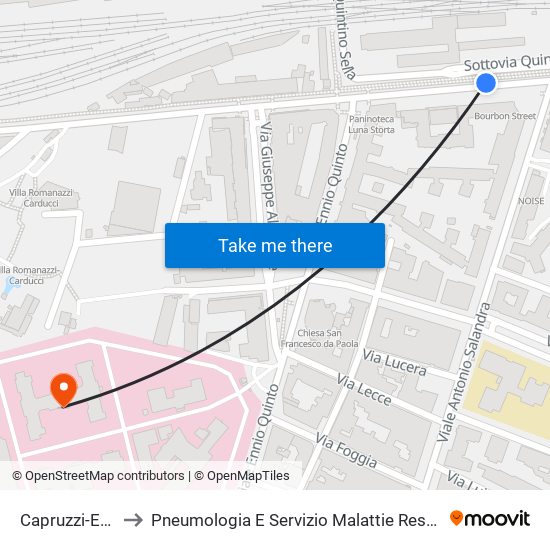 Capruzzi-Ennio to Pneumologia E Servizio Malattie Respiratorie map