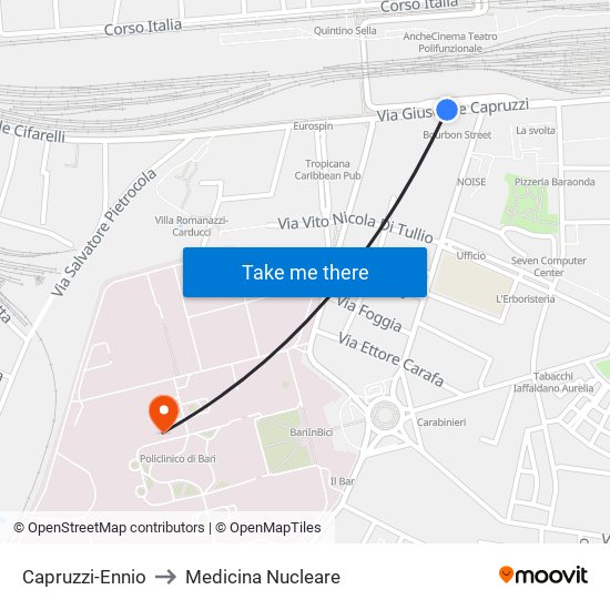 Capruzzi-Ennio to Medicina Nucleare map